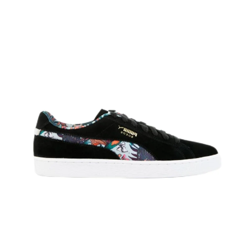 Puma Puma Suede Black Multicolor Print Sneaker Black