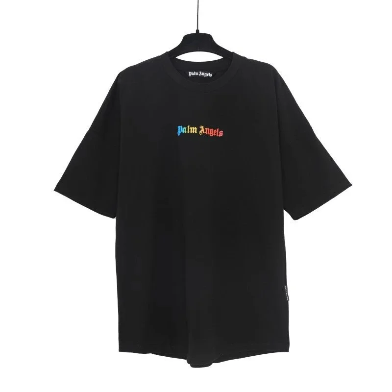 Palm Angels Palm Angels Black 'Rainbow Palm' T-Shirt Black - 1