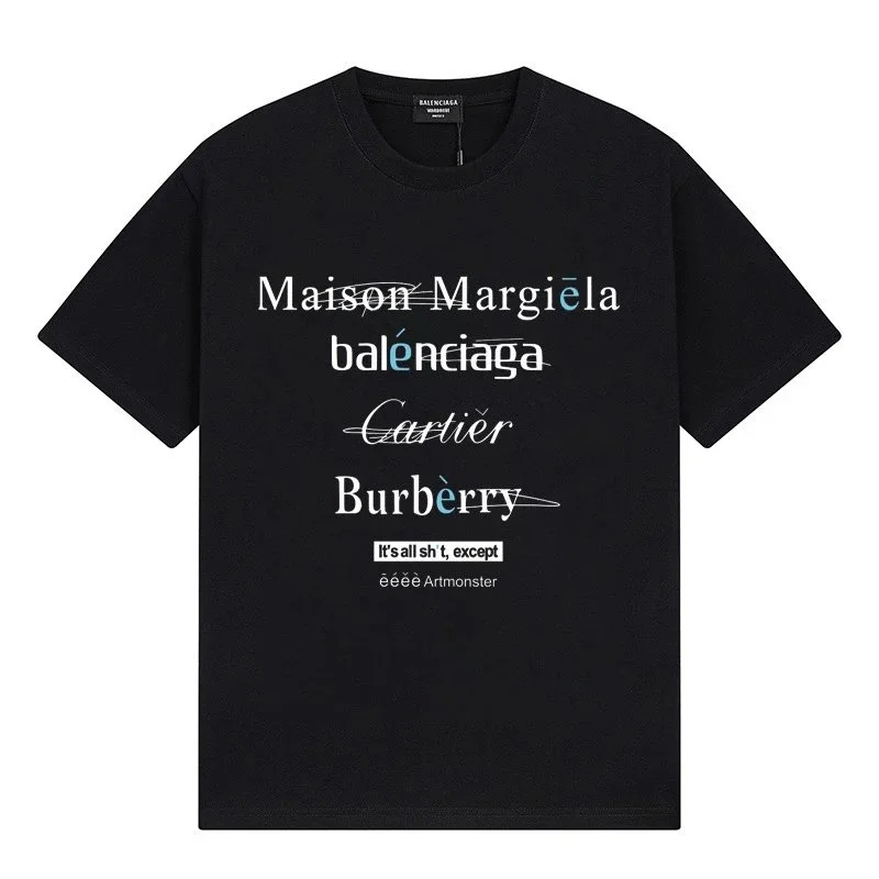 Balenciaga Balenciaga Black Maison Margiela Print T-Shirt Black - 1