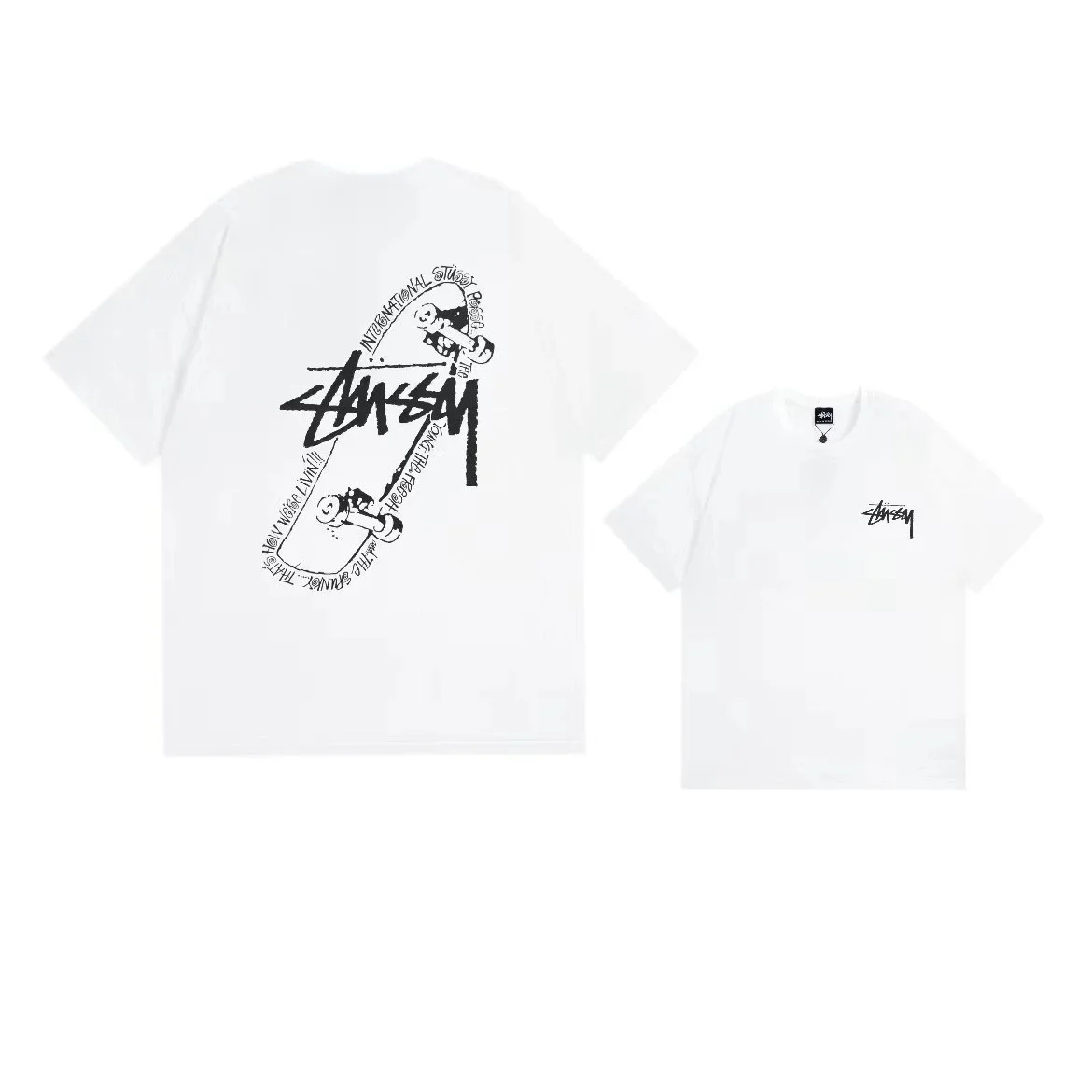 Stussy Stussy Stüssy Basic Logo White T-Shirt White - 1