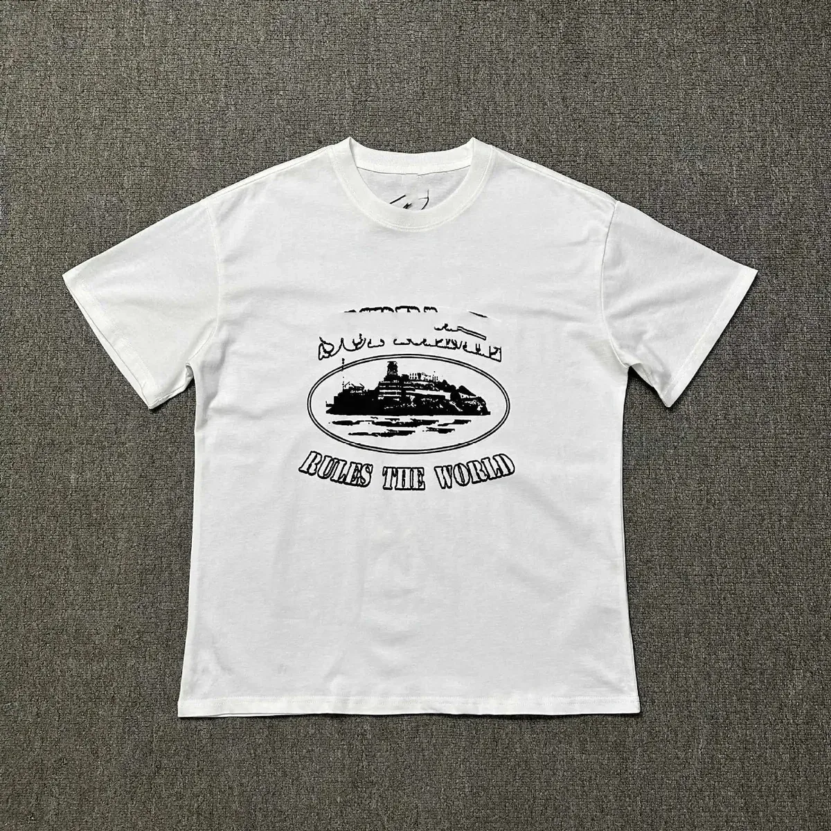 Other White 'Rules the World' Graphic T-Shirt White - 1