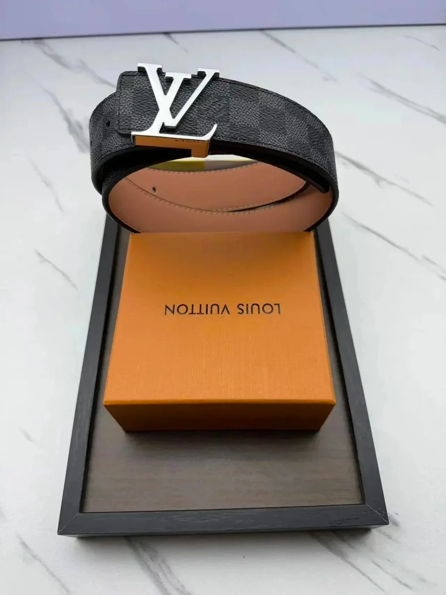 Louis Vuitton Louis Vuitton Damier Ebene Belt Black Black