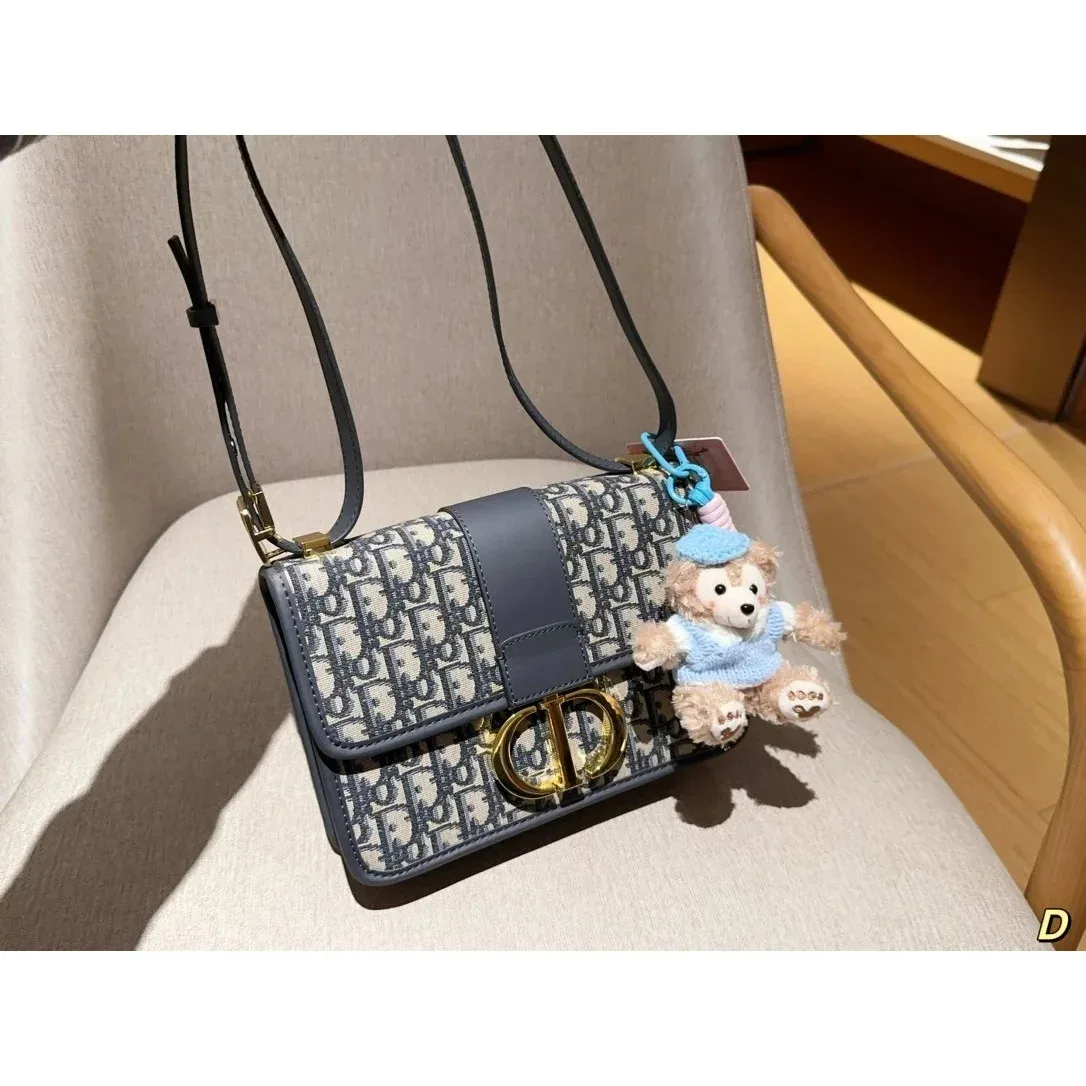 Dior Dior CD Logo Beige & Navy Crossbody Bag with Bear Charm Beige - 1