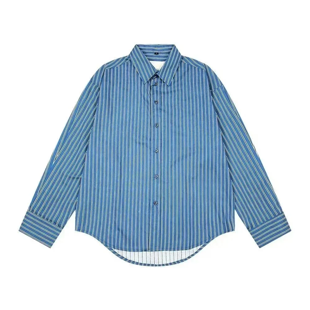 Other Blue Striped Button-Up Shirt Blue - 1