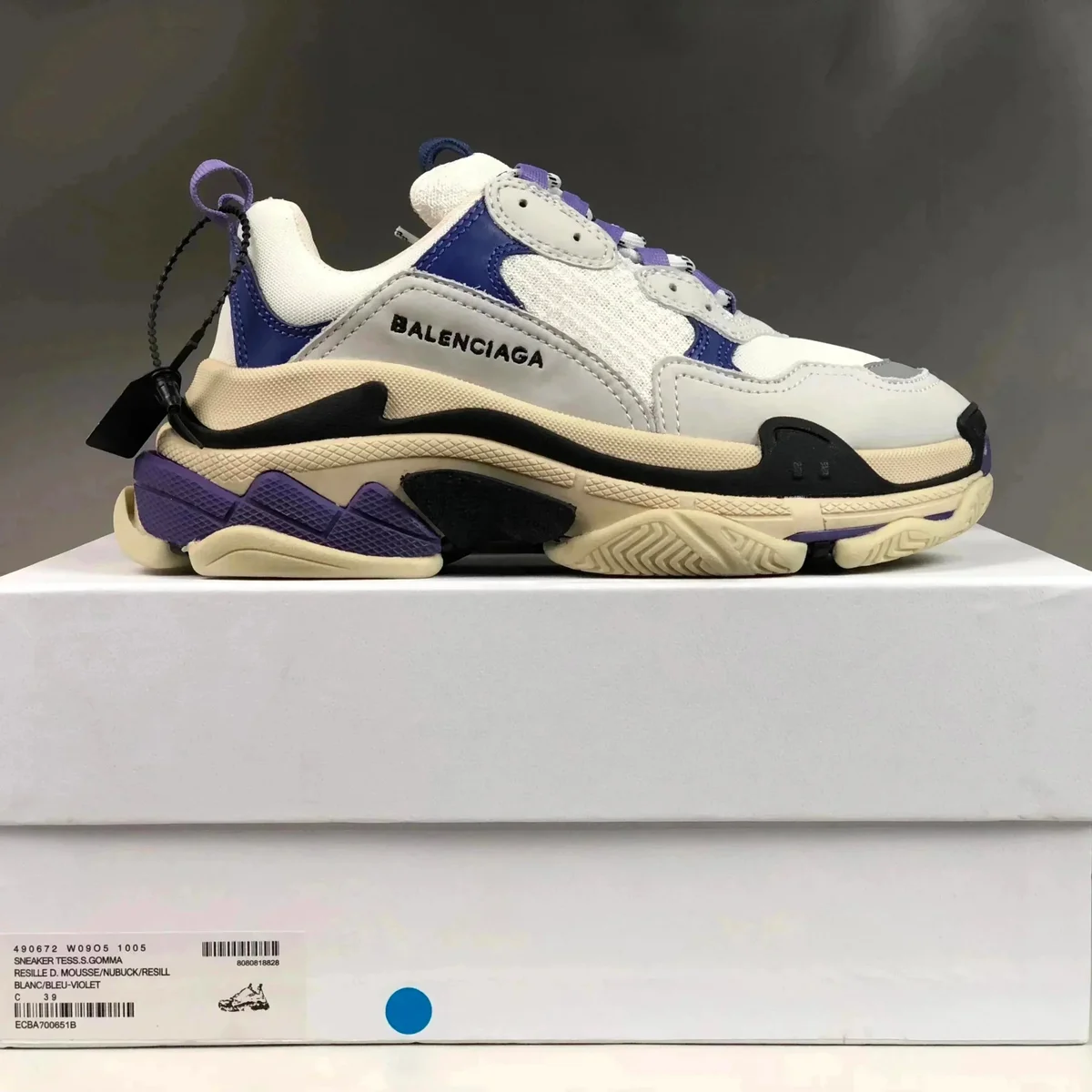 Balenciaga Balenciaga Triple S Tess.S.Gomma White/Blue Sneakers White - 1