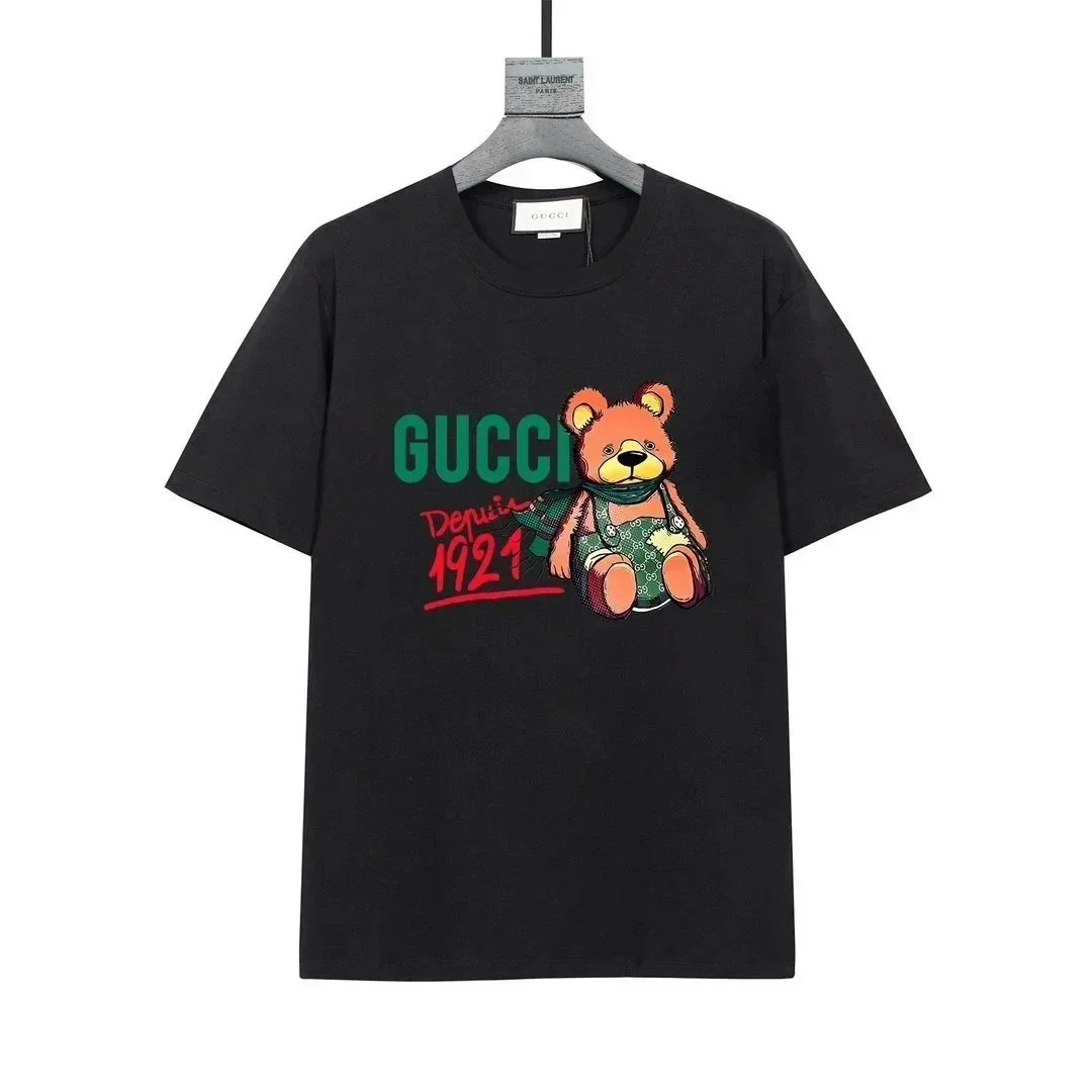 Gucci Gucci Teddy Bear Print Black T-Shirt Black