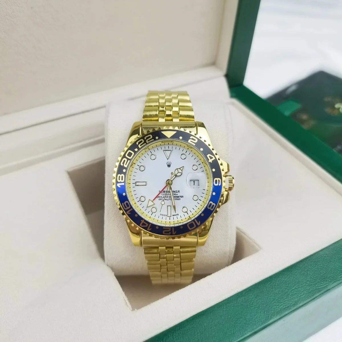 Rolex Rolex Submariner Gold Blue/White Dial Watch Gold - 1