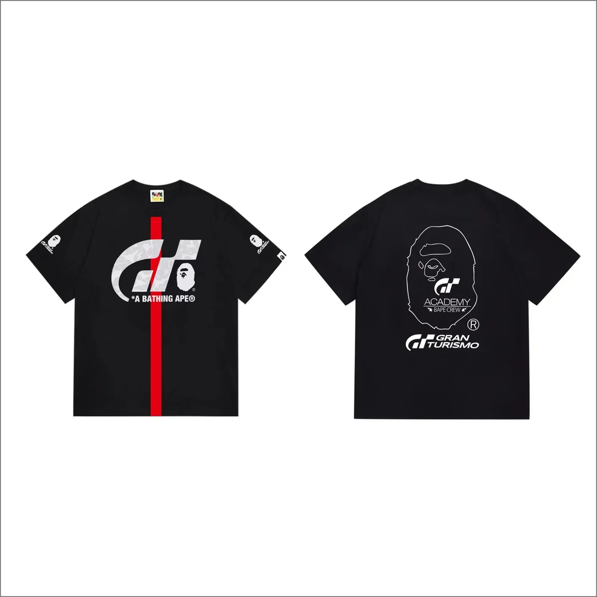 A Bathing Ape A Bathing Ape GT Academy Black T-Shirt Black - 1