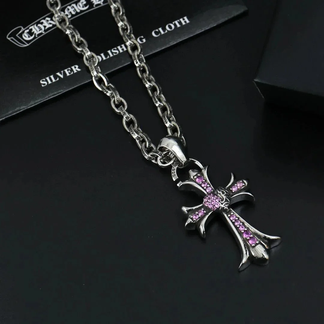 Chrome Hearts Chrome Hearts CH Cross Pendant Necklace Silver/Pink Silver - 1