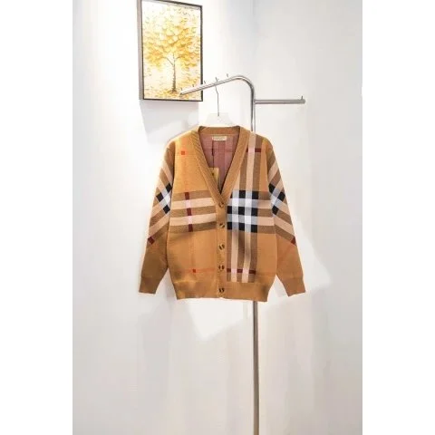 Burberry TB Monogram Cardigan Camel Check