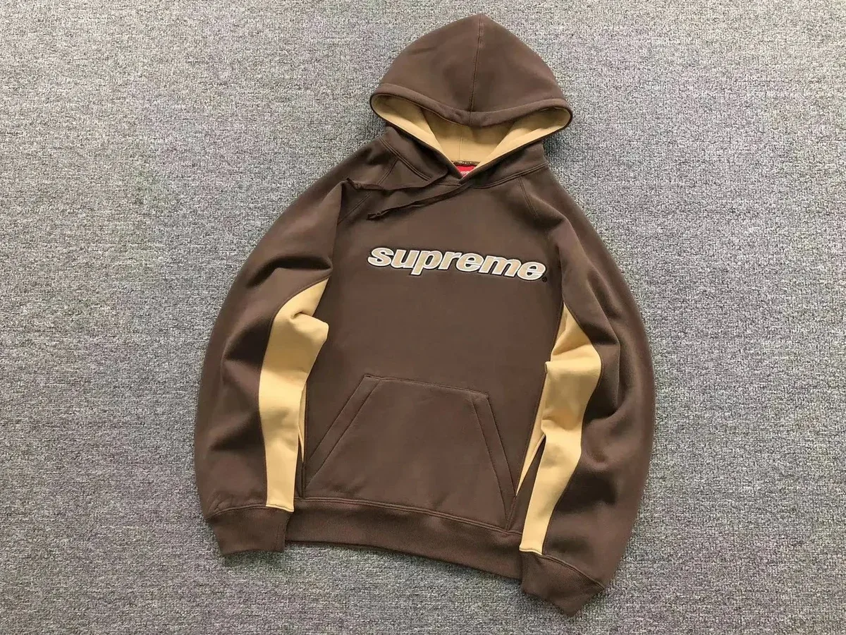 Supreme Supreme Box Logo Split Color Brown Hoodie Brown - 1