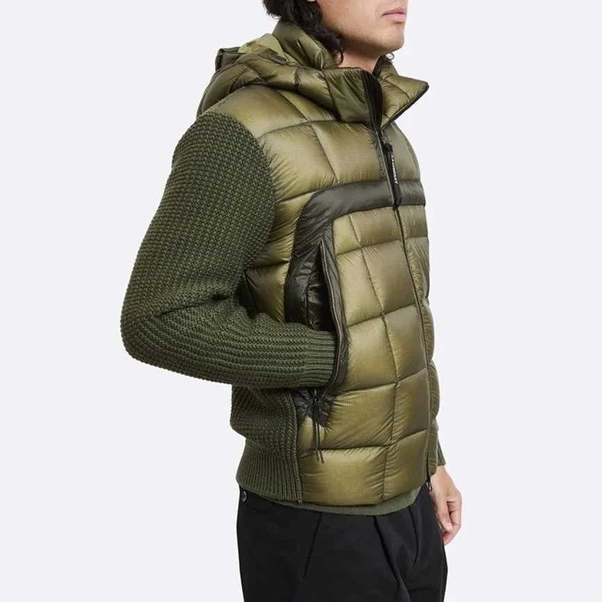 Maison Mihara Yasuhiro Maison Mihara Yasuhiro Olive Green Hooded Puffer Vest Green - 1