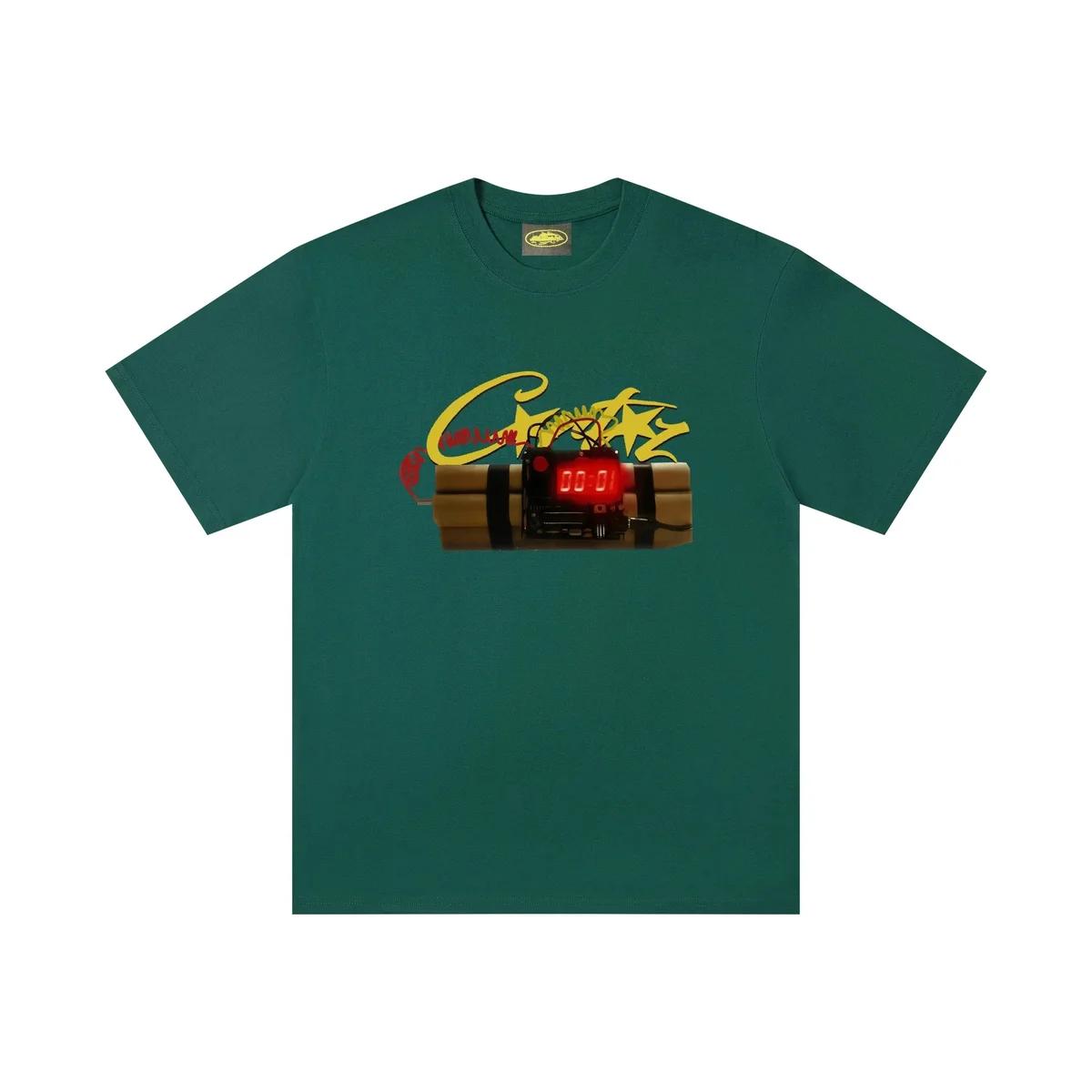 Other Green 'Crum' Bomber Print T-Shirt Green - 1