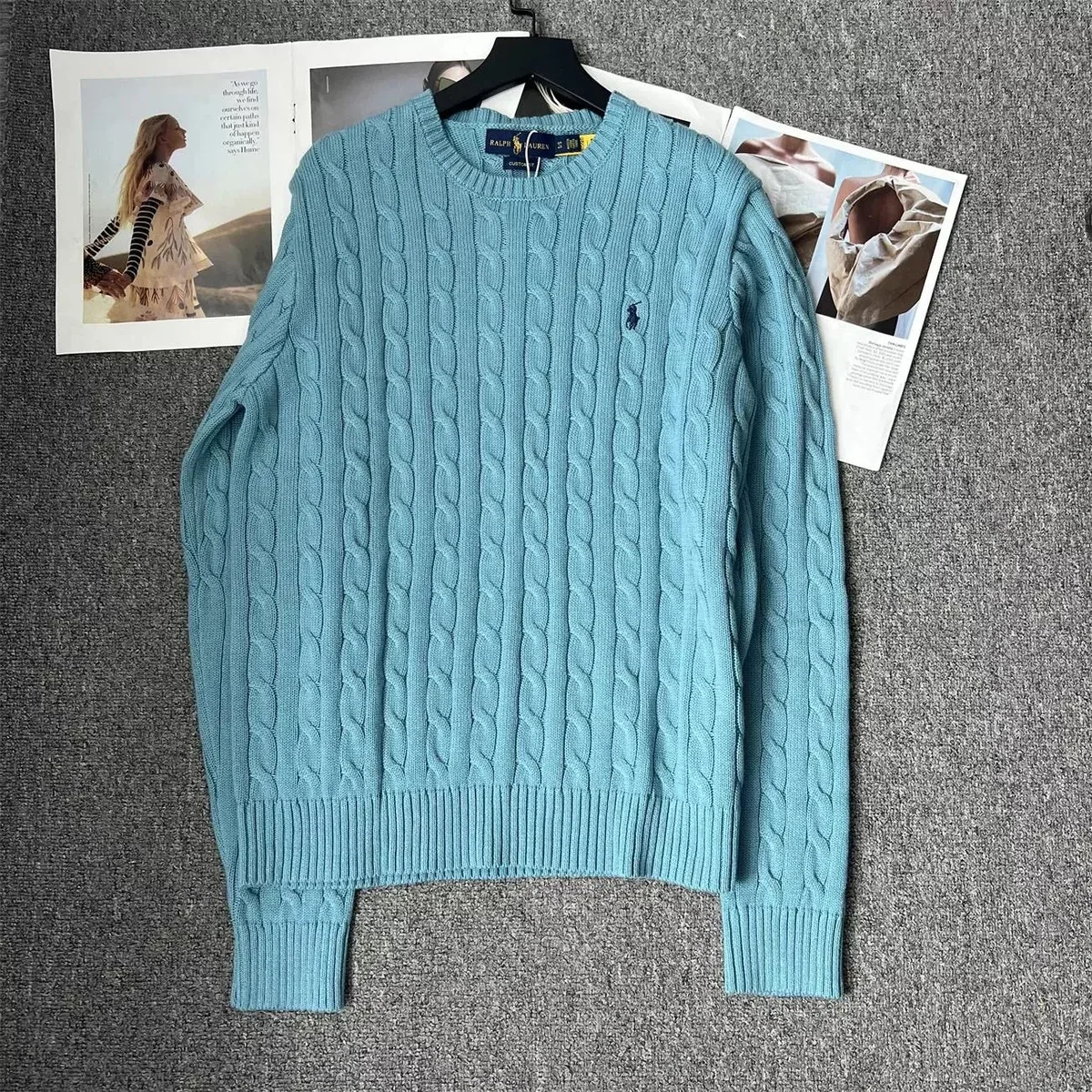 Polo Ralph Lauren Polo Ralph Lauren Cable Knit Sweater Blue Casual Blue - 1