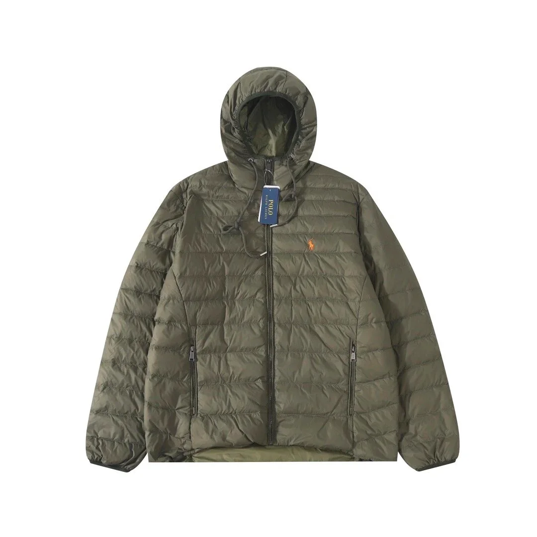 Polo Ralph Lauren Polo Ralph Lauren Olive Quilted Hooded Coat Multicolor - 1