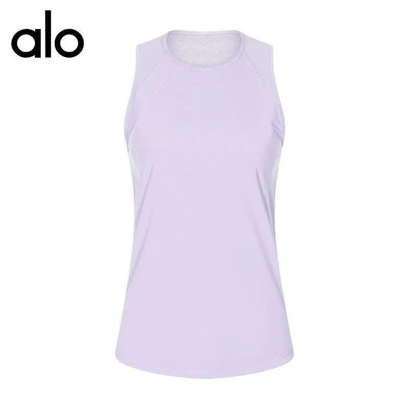 Alo Yoga Alo Solid Lilac Tank Top Women's Fitness Wear Purple - 1