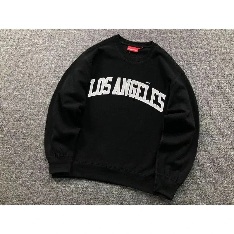 Supreme Supreme Box Logo Los Angeles Black Crewneck Sweatshirt Black - 1