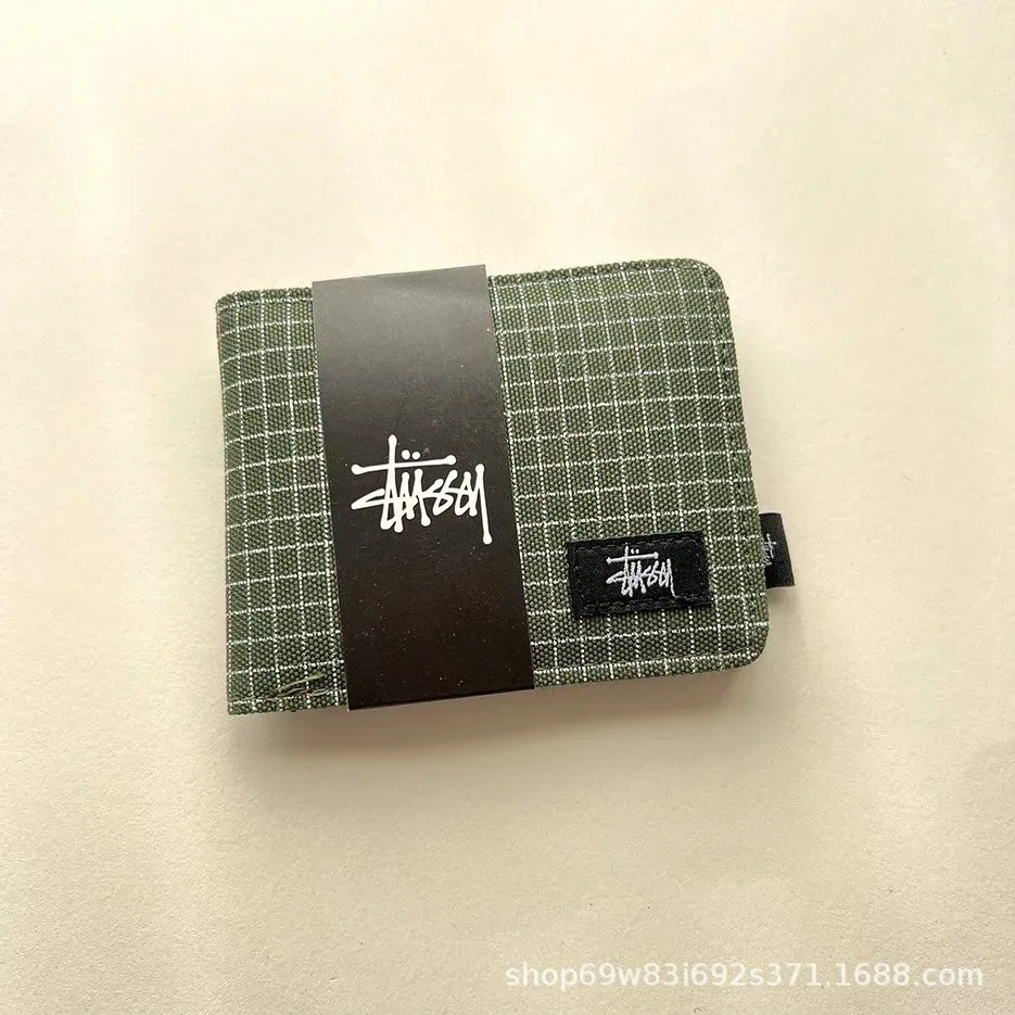 Stussy Stussy Green Plaid Short Wallet Green