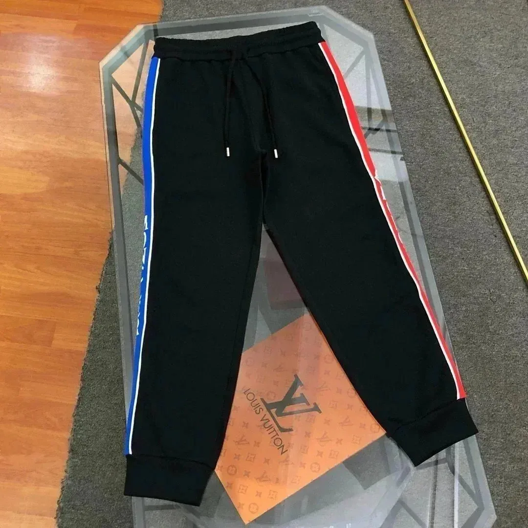 Louis Vuitton Louis Vuitton Monogram Black/Blue/Red Striped Trousers Black