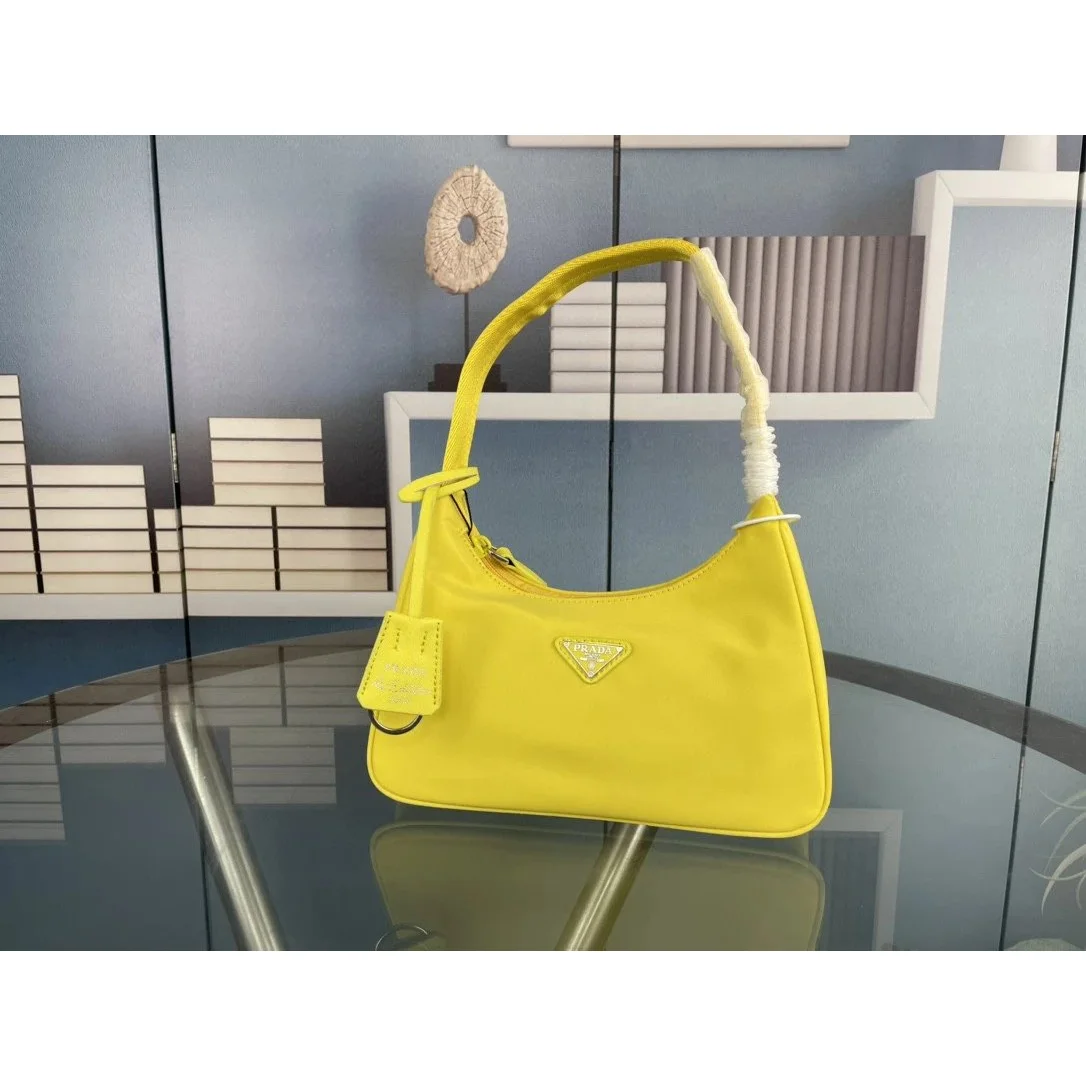 Prada Prada Re-Nylon Yellow Shoulder Bag Yellow