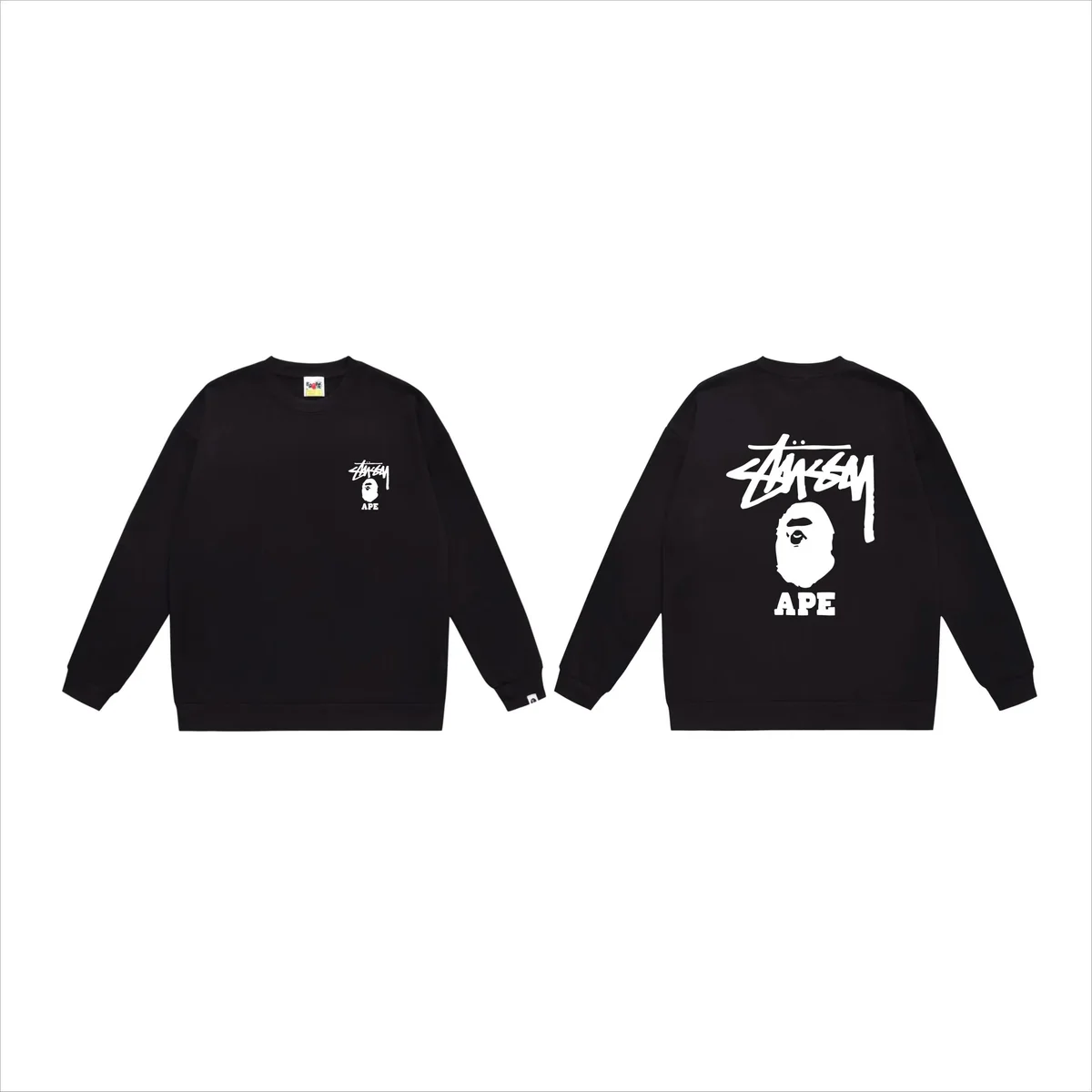 A Bathing Ape A Bathing Ape BAPE STA Black Crewneck Sweatshirt Black - 1
