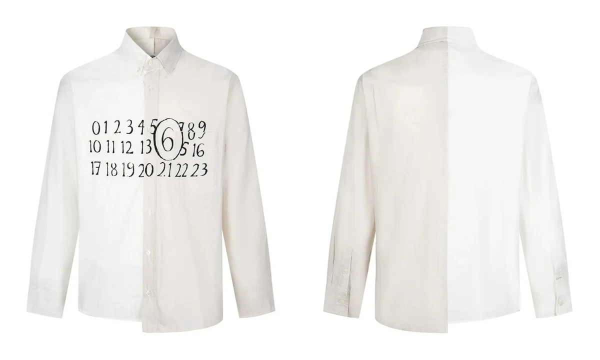 Comme des Garçons Comme des Garçons Number Print White Shirt White