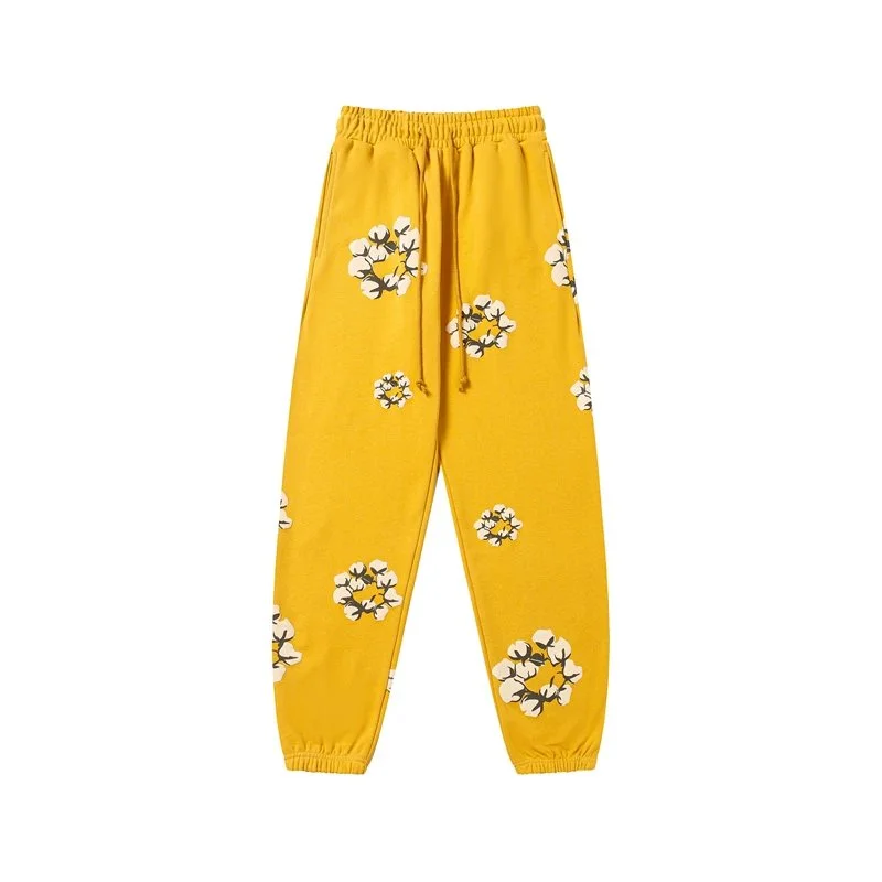 Other Yellow Floral Print Sweatpants Yellow - 1