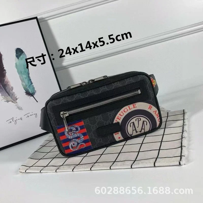 Other Unisex Belt Bag with Graphic Patches and GG Monogram Black - 1