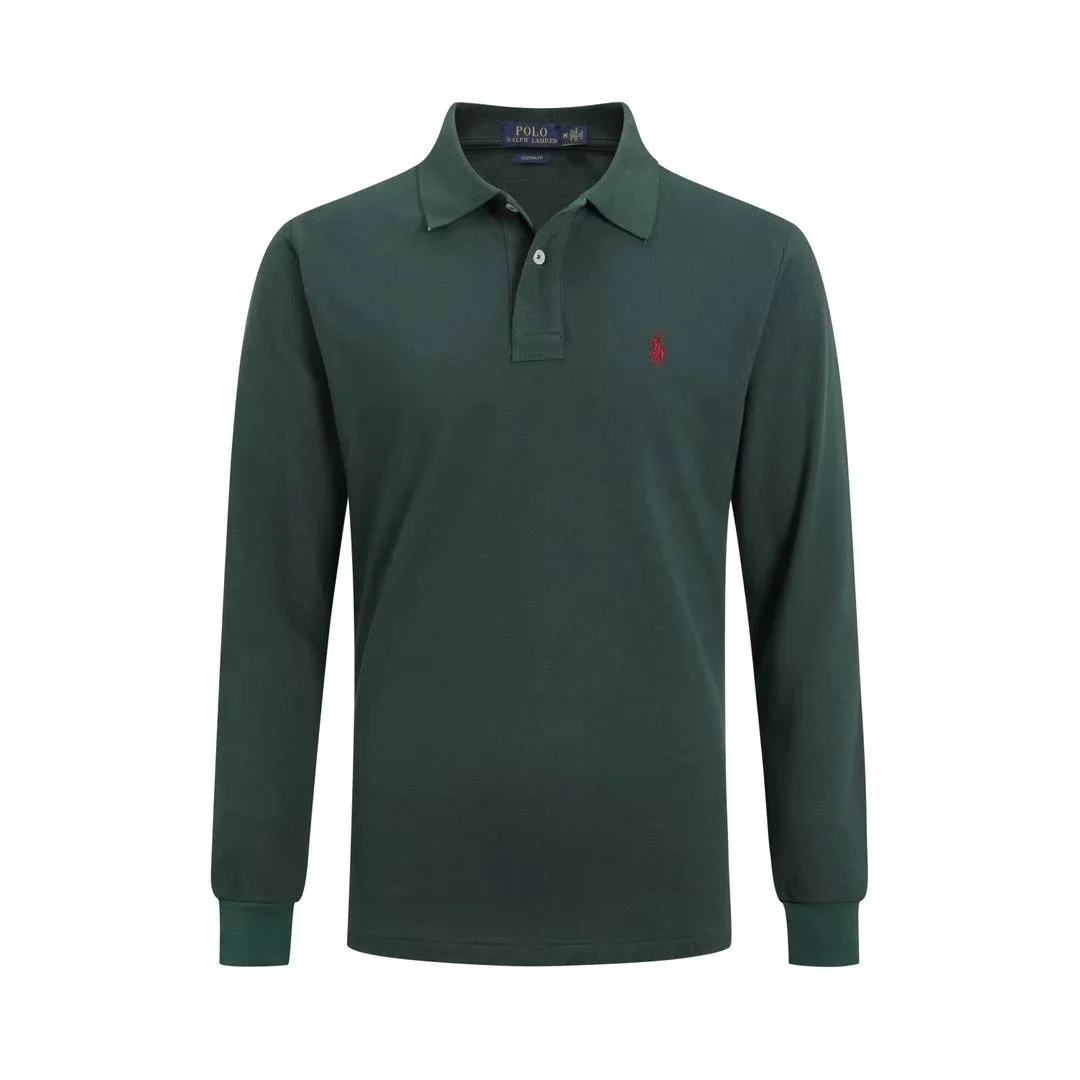 Polo Ralph Lauren Polo Ralph Lauren Classic Logo Long-Sleeve Polo Shirt Forest Green Green - 1