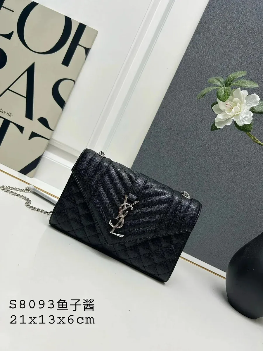 Saint Laurent Saint Laurent Monogram Kate Black Leather Crossbody Bag Black - 1