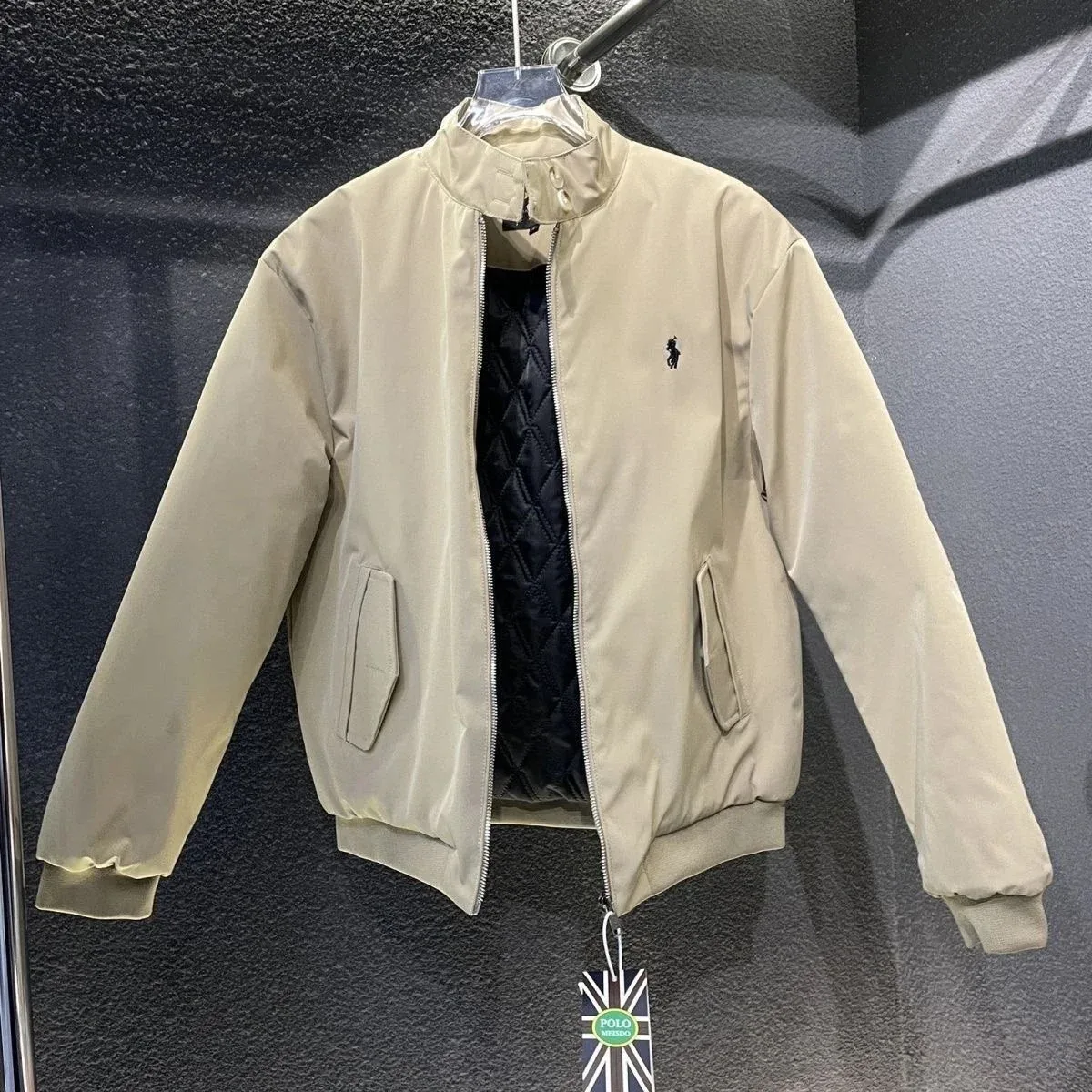 Polo Ralph Lauren Polo Ralph Lauren Khaki Stand Collar Jacket Beige - 1