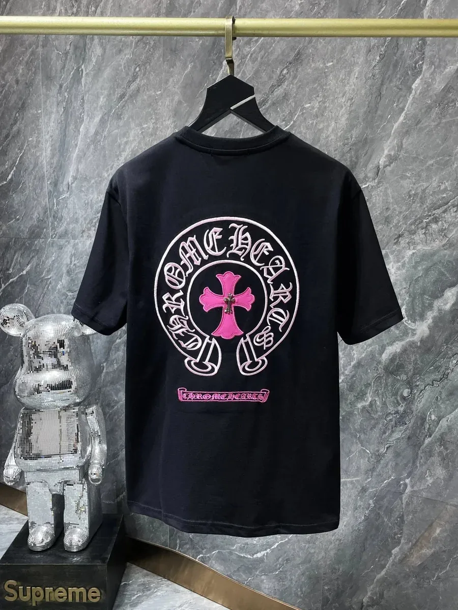 Chrome Hearts Chrome Hearts CH Cross Black/Pink T-Shirt Black