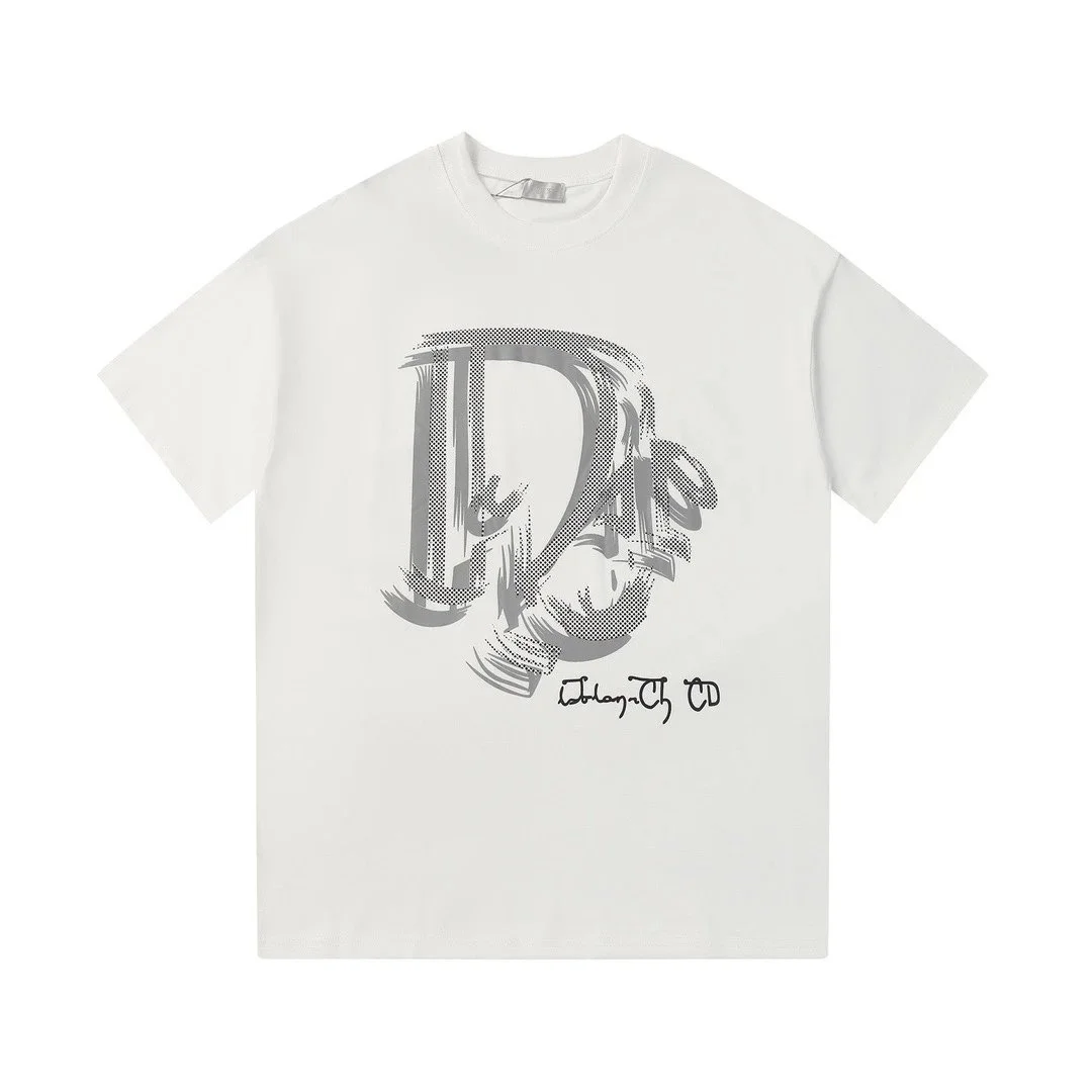Other Unisex White 'D' Graphic T-Shirt White - 1