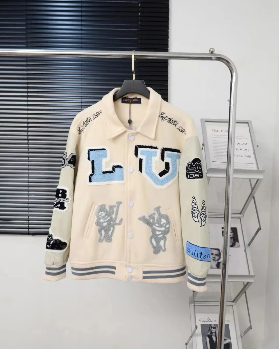 Louis Vuitton Louis Vuitton Cream Varsity Jacket Cream