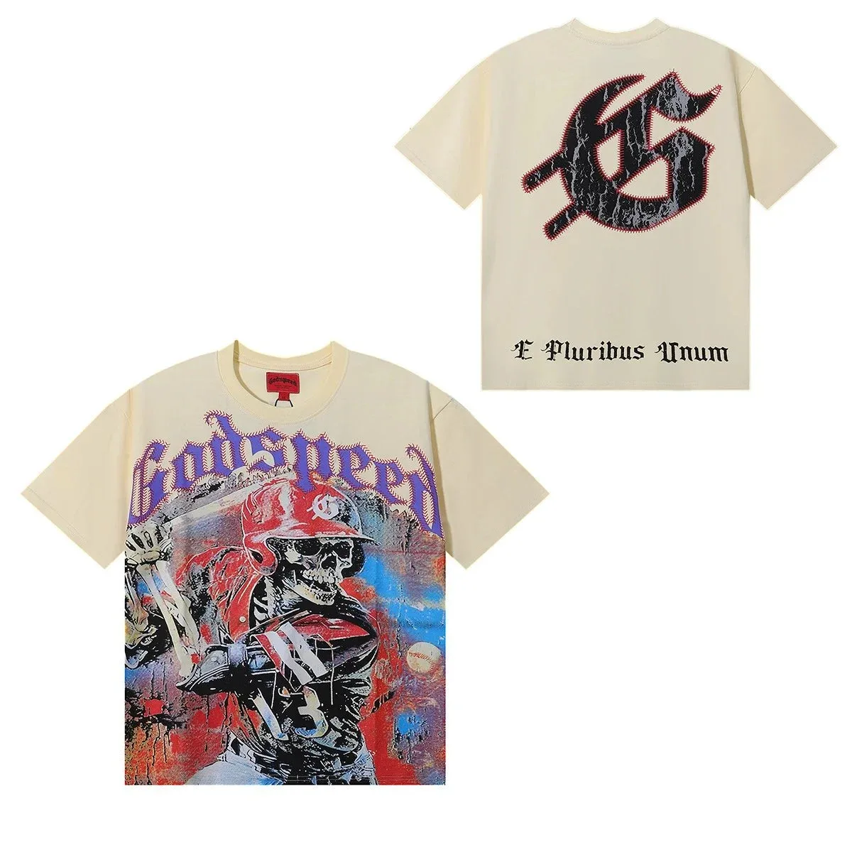 Godspeed Godspeed Apricot Graphic T-Shirt Beige - 1