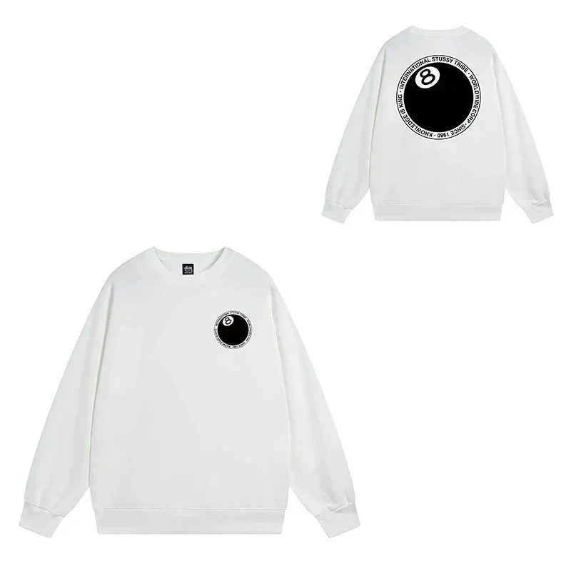 Stussy Stussy 8 Ball White Crewneck Sweatshirt White - 1