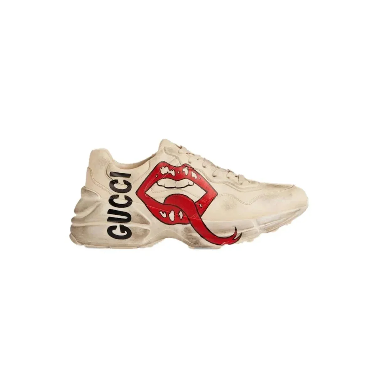 Gucci Gucci Mouth Sneakers Beige