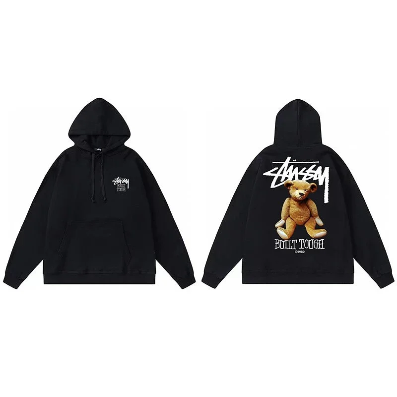 Stussy Stussy Built Tough Bear Black Hoodie Black - 1