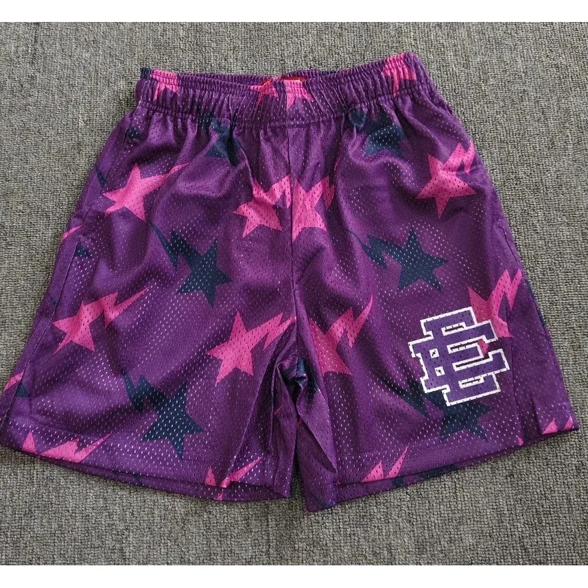 A Bathing Ape BAPE STA Purple Star Print Shorts Purple - 1
