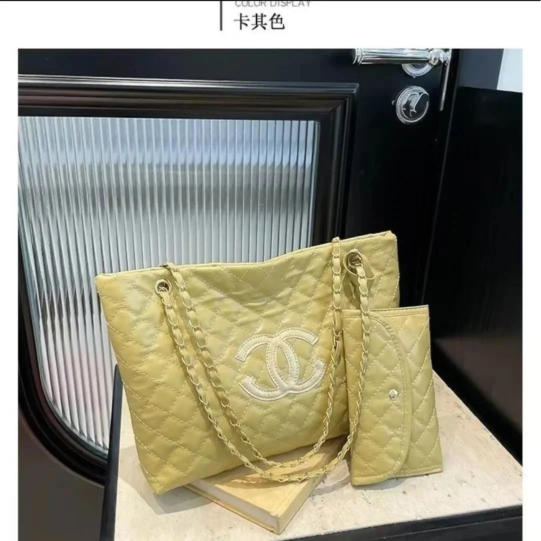 Chanel Chanel Khaki Quilted Tote Bag Beige