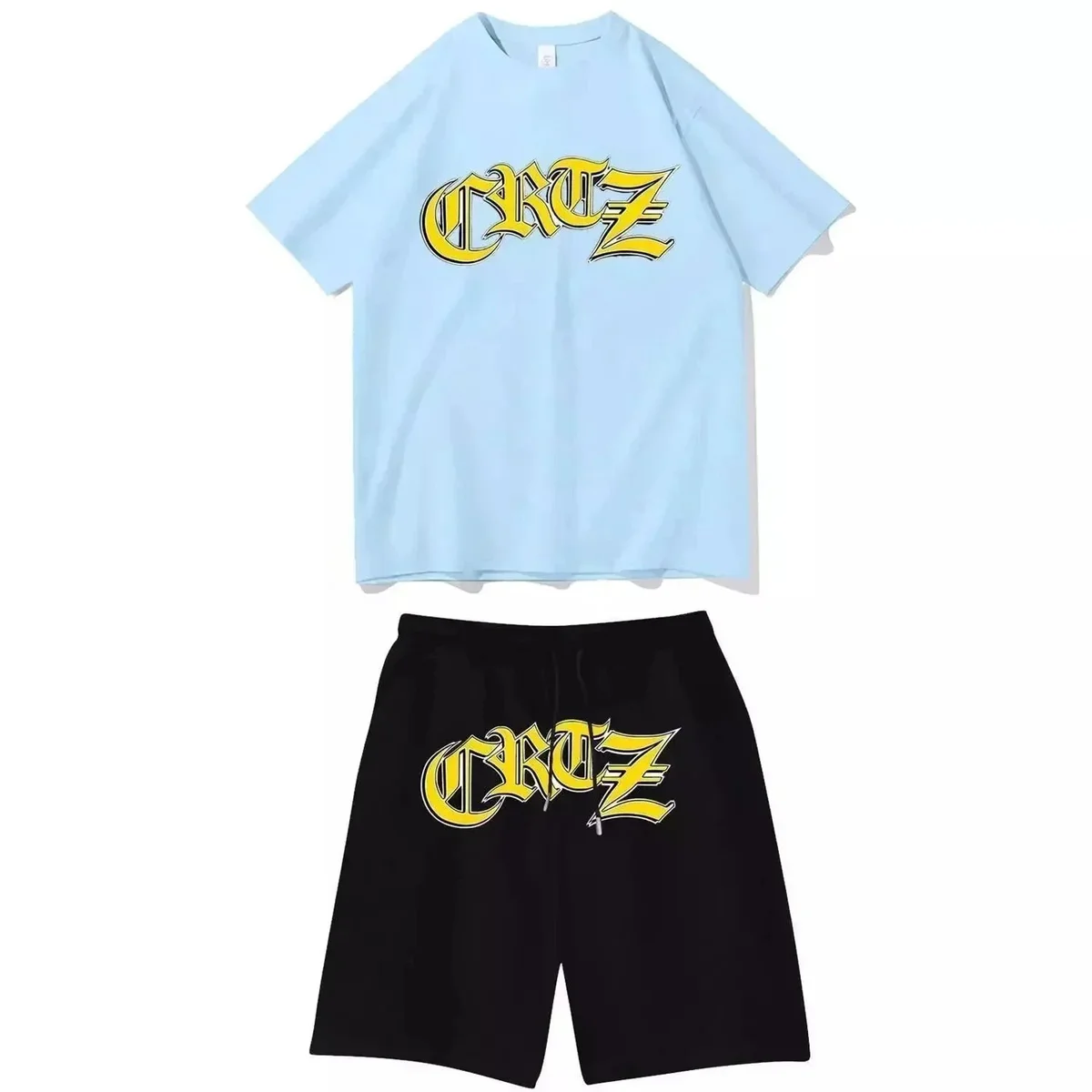 Other Cruz Set Light Blue T-Shirt & Black Shorts Black - 1