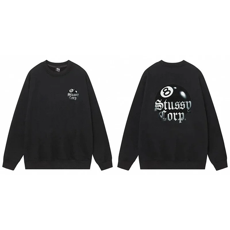 Stussy Stussy Stüssy 8 Ball Black Sweatshirt Black - 1