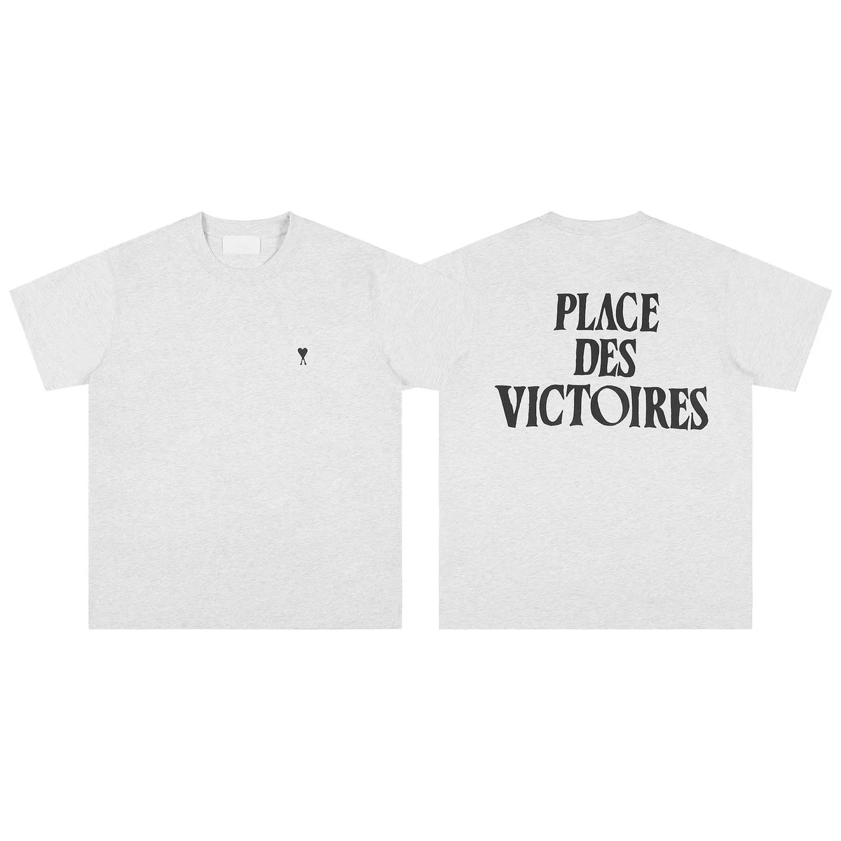Ami Paris Ami Paris Place des Victoires Grey T-Shirt Grey - 1