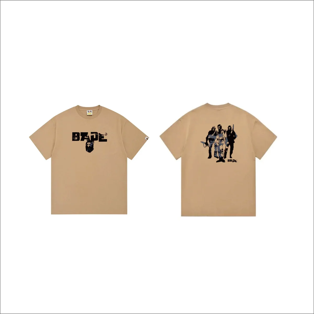 A Bathing Ape BAPE BAPE STA Khaki T-Shirt Multicolor - 1