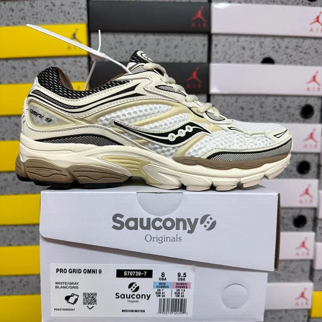 Saucony Saucony Pro Grid Omni 9 White/Gray Sneakers White