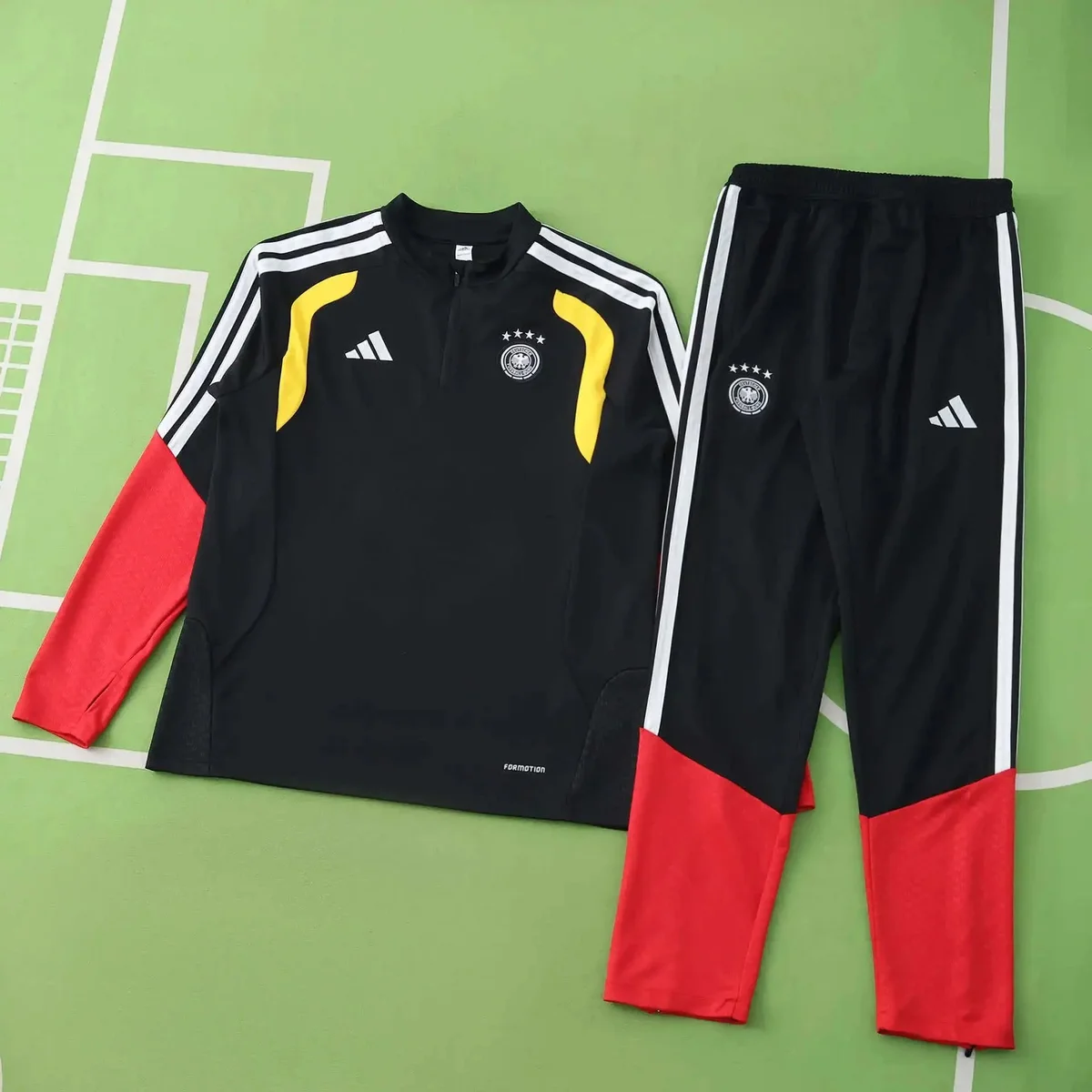 Adidas Adidas Classic Football Black & Red Tracksuit Black - 1