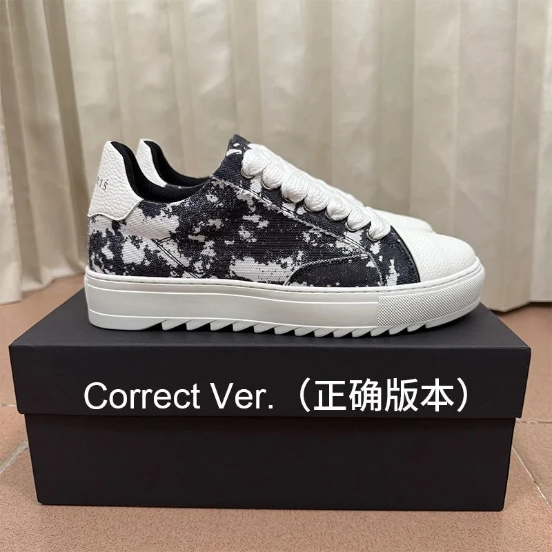Other Unisex Pigment Print Canvas Sneakers Black - 1