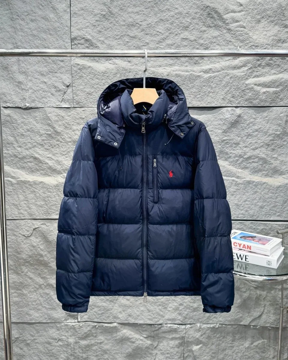 Polo Ralph Lauren Polo Ralph Lauren Navy Blue Hooded Puffer Jacket Navy - 1