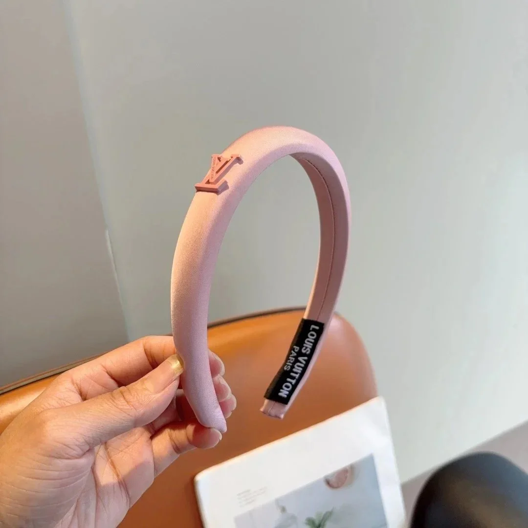 Louis Vuitton Louis Vuitton Pink LV Logo Headband Accessory Pink