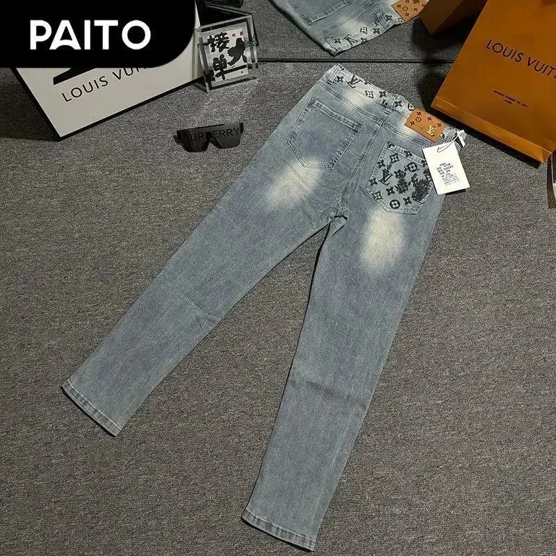 Louis Vuitton Louis Vuitton Monogram Light Wash Jeans Blue